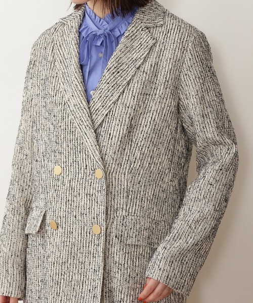 N.（N. Natural Beauty Basic）（エヌエヌナチュラルビューティーベーシック）の「【S Size Line】◆ツイードテーラードダブルジャケット（テーラードジャケット・レディース・マルチ・SMALL/MEDIUM）」の2枚目の写真