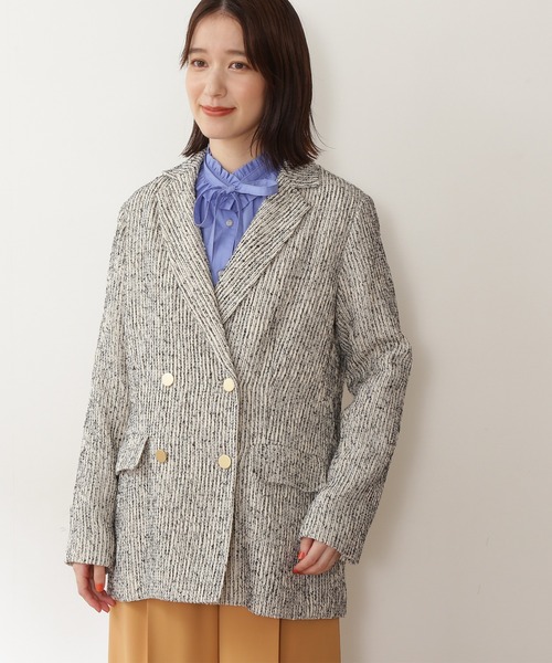 N.（N. Natural Beauty Basic）（エヌエヌナチュラルビューティーベーシック）の「【S Size Line】◆ツイードテーラードダブルジャケット（テーラードジャケット・レディース・マルチ・SMALL/MEDIUM）」の6枚目の写真
