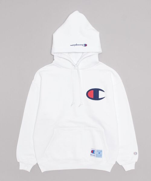Champion（チャンピオン）の「【Champion/チャンピオン】メンズ アクションスタイル フーデッドスウェットシャツ（パーカー・メンズ・グレー/ネイビー/ホワイト/レッド・MEDIUM/X-LARGE/LARGE/SMALL）」の7枚目の写真