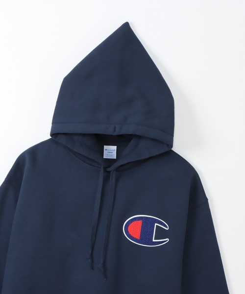 Champion（チャンピオン）の「【Champion/チャンピオン】メンズ アクションスタイル フーデッドスウェットシャツ（パーカー・メンズ・グレー/ネイビー/ホワイト/レッド・MEDIUM/X-LARGE/LARGE/SMALL）」の14枚目の写真