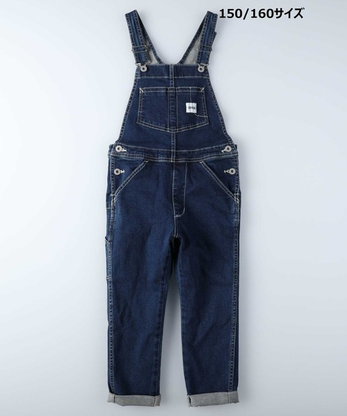 EDWIN(エドウィン)の「【EDWIN】デニムオーバーオール(サロペット/オーバーオール・キッズ・ダークインディゴブルー・150)」の1枚目の写真