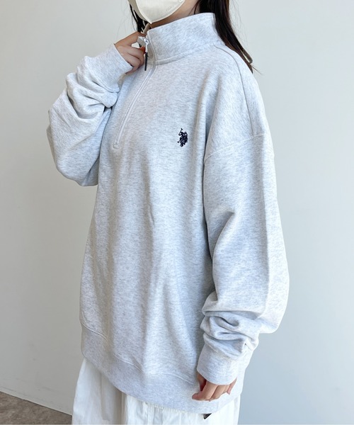 人気カラー♡ラルフローレン♡ハーフジップスウェット　ワンポイント刺繍 ポロラルフローレン 刺繍ワンポイント ハーフジップ スウェット