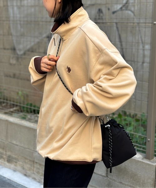 U.S. POLO ASSN.（ユーエスポロアッスン）の「1ポイント刺繍裏毛ハーフジップスウェット（スウェット・メンズ・ブラック/グリーン/ネイビー/グレー/グリーン系その他/ブルー系その他/アイボリー/ブラック系その他/グレー系その他/ベージュ/ブルー系その他2・X-LARGE/MEDIUM/LARGE/SMALL）」の18枚目の写真