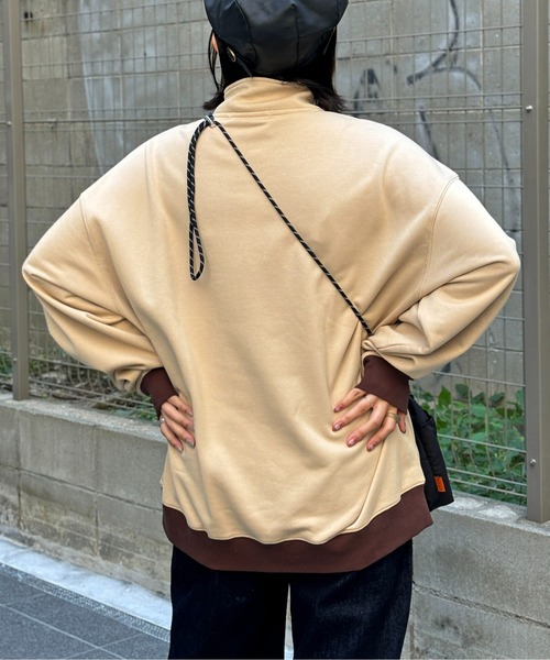 U.S. POLO ASSN.（ユーエスポロアッスン）の「1ポイント刺繍裏毛ハーフジップスウェット（スウェット・メンズ・ブラック/グリーン/ネイビー/グレー/グリーン系その他/ブルー系その他/アイボリー/ブラック系その他/グレー系その他/ベージュ/ブルー系その他2・X-LARGE/MEDIUM/LARGE/SMALL）」の19枚目の写真