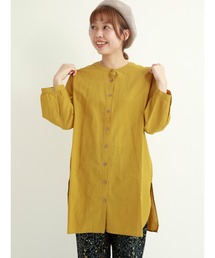 Samansa Mos2 | バンドカラーチュニック(シャツ/ブラウス)