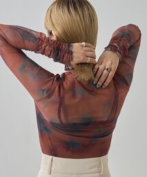 PUBLUX | PUBLUX/パブリュクス ヴィンテージ水彩アート柄シアートップス(Tシャツ/カットソー)