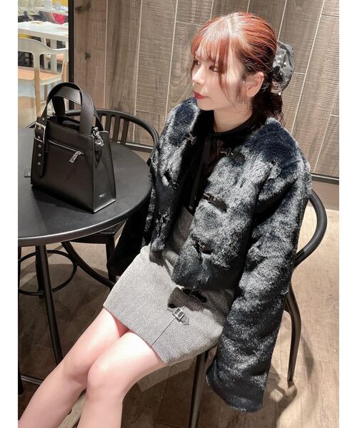 EATME(イートミー)の「フェイクファーショートコート(その他アウター・レディース・ブラック/ベージュ/アイボリー・FREE)」の22枚目の写真