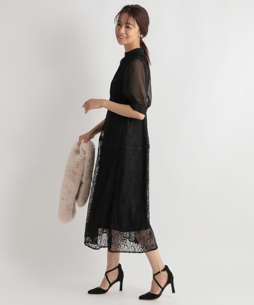 Andemiu(アンデミュウ)の「【WEB限定】総レースピンタックドレス285803(ドレス・レディース・ブラック/パープル/オリーブ・MEDIUM)」の16枚目の写真