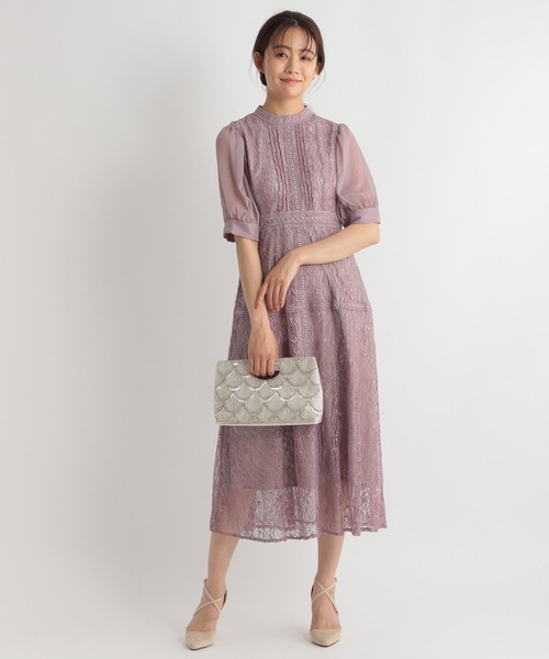 Andemiu(アンデミュウ)の「【WEB限定】総レースピンタックドレス285803(ドレス・レディース・ブラック/パープル/オリーブ・MEDIUM)」の14枚目の写真