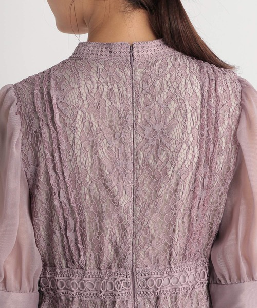 Andemiu(アンデミュウ)の「【WEB限定】総レースピンタックドレス285803(ドレス・レディース・ブラック/パープル/オリーブ・MEDIUM)」の8枚目の写真