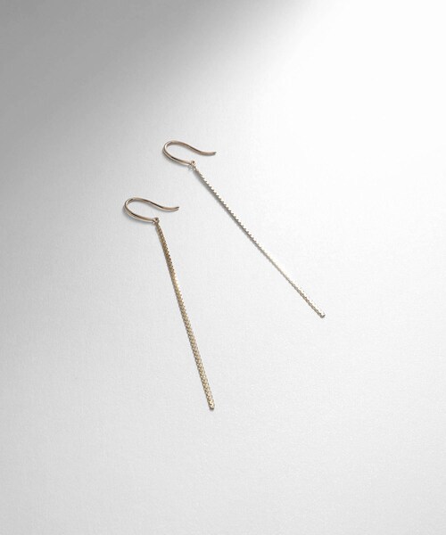 COCOSHNIK(ココシュニック)の「K10ベネフラット フックピアス(ピアス(両耳用)・レディース・ホワイト系その他7・00)」の4枚目の写真
