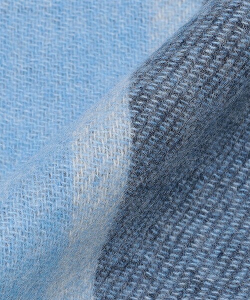 SHIPS（シップス）の「SHIPS: カシミヤ ダブルフェイス パネル マフラー（マフラー・メンズ・ブラック/ネイビー/オレンジ/ブルー/グリーン・ONE SIZE）」の8枚目の写真