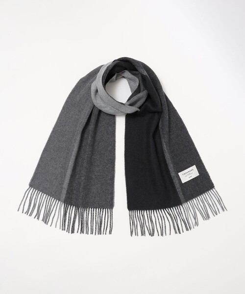 SHIPS（シップス）の「SHIPS: カシミヤ ダブルフェイス パネル マフラー（マフラー・メンズ・ブラック/ネイビー/オレンジ/ブルー/グリーン・ONE SIZE）」の14枚目の写真