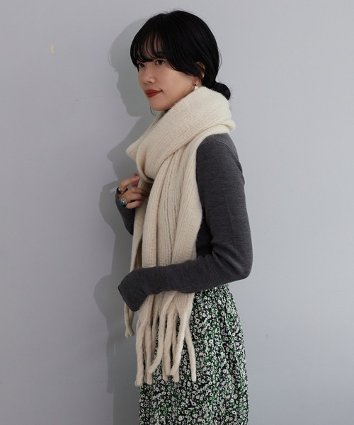 SHENERY（シーナリー）の「ギャザータイトプリントスカート（スカート・レディース・ブラック/グリーン・36/38）」の8枚目の写真