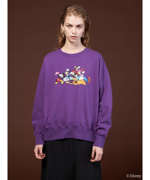 Disney(ディズニー)の「FRIENDSプリント裏起毛プルオーバー/Disney(スウェット・レディース・チャコールグレー/パープル/マルチ・FREE)」の2枚目の写真