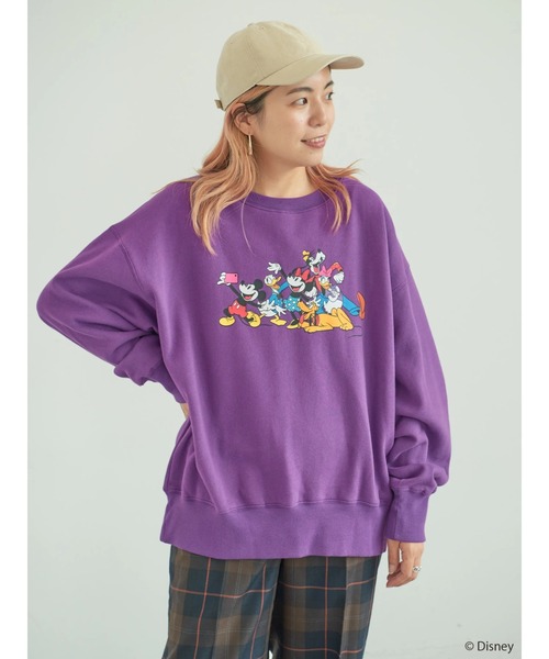 Disney(ディズニー)の「FRIENDSプリント裏起毛プルオーバー/Disney(スウェット・レディース・チャコールグレー/パープル/マルチ・FREE)」の5枚目の写真