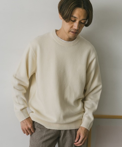 URBAN RESEARCH DOORS（アーバンリサーチドアーズ）の「ハミルトンウールクルーネックニット（ニット/セーター・メンズ・チャコールグレー/ネイビー/アイボリー/グリーン系その他/ブルー系その他・MEDIUM/LARGE/X-LARGE）」の20枚目の写真