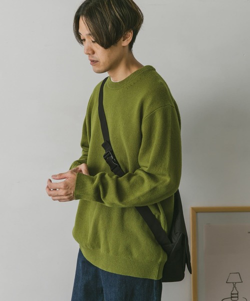 URBAN RESEARCH DOORS（アーバンリサーチドアーズ）の「ハミルトンウールクルーネックニット（ニット/セーター・メンズ・チャコールグレー/ネイビー/アイボリー/グリーン系その他/ブルー系その他・MEDIUM/LARGE/X-LARGE）」の15枚目の写真