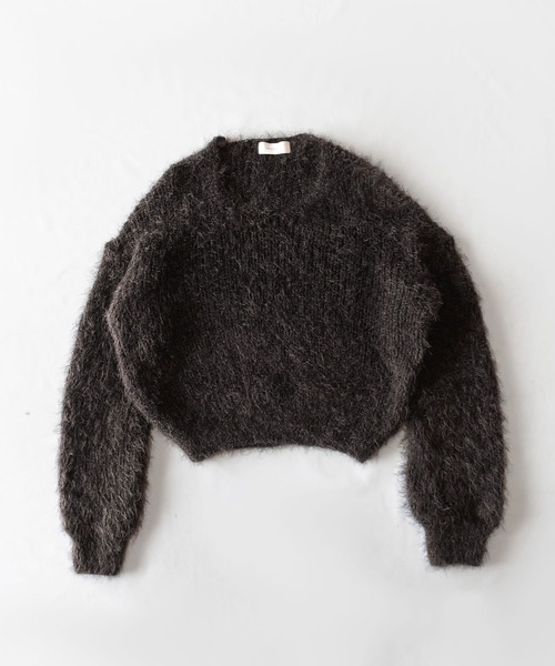 me+em select（ミームセレクト）の「※※【 １１color 】フラッフィールーズシャギーニット【韓国製】（ニット/セーター・レディース・チャコール/カーキ/ピンク/ブルー/アイボリー/ブラック/ブラウン/ライトブルー/グリーン/グレー/ホワイト・FREE）」の12枚目の写真