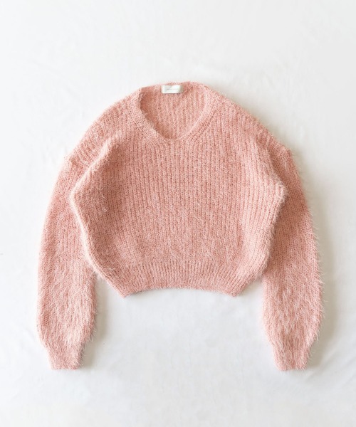 me+em select（ミームセレクト）の「※※【 １１color 】フラッフィールーズシャギーニット【韓国製】（ニット/セーター・レディース・チャコール/カーキ/ピンク/ブルー/アイボリー/ブラック/ブラウン/ライトブルー/グリーン/グレー/ホワイト・FREE）」の15枚目の写真