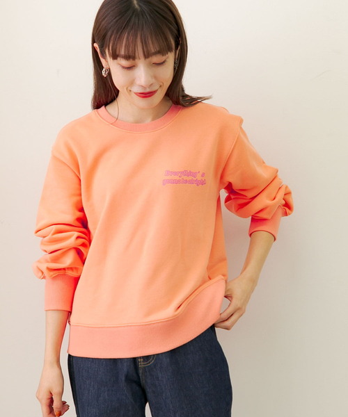 URBAN RESEARCH Sonny Label（アーバンリサーチサニーレーベル）の「バックワープロゴスウェットプルオーバー（スウェット・レディース・ミント/グレー系その他/オレンジ系その他・FREE）」の21枚目の写真