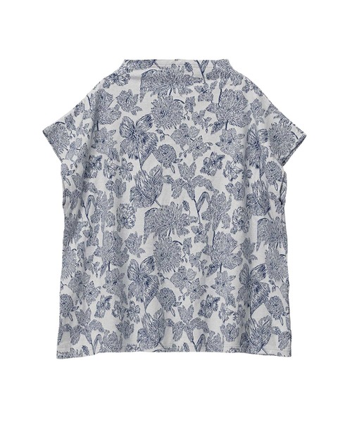 Plantation（プランテーション）の「(S)エンブロイダリーJQ/タンクトップ（タンクトップ・レディース・ライトブルー/オフホワイト/ダークグレー・M size）」の4枚目の写真