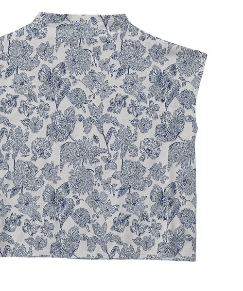 Plantation（プランテーション）の「(S)エンブロイダリーJQ/タンクトップ（タンクトップ・レディース・ライトブルー/オフホワイト/ダークグレー・M size）」の6枚目の写真