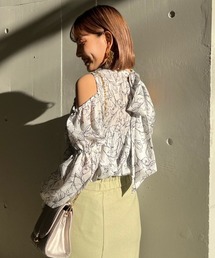 rienda | スリーブプリーツトップス(シャツ/ブラウス)