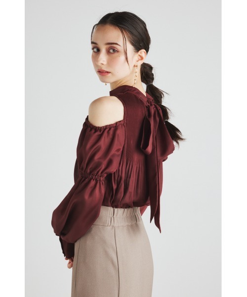 rienda（リエンダ）の「スリーブプリーツトップス（シャツ/ブラウス・レディース・ブラック系その他/ブルー/ホワイト系その他/ブラウン・FREE）」の20枚目の写真