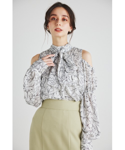 rienda（リエンダ）の「スリーブプリーツトップス（シャツ/ブラウス・レディース・ブラック系その他/ブルー/ホワイト系その他/ブラウン・FREE）」の5枚目の写真