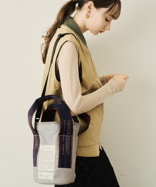 THEATRE PRODUCTS（シアタープロダクツ）の「リサイクルボトルジャガードテープシリンダーショルダーバッグ（ショルダーバッグ・レディース・グレー/ブラック/ベージュ・FREE）」の20枚目の写真