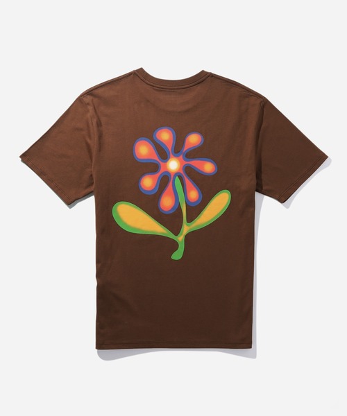 Saturdays NYC(サタデーズ ニューヨークシティ )の「Airbrush Flower SS Tee(Tシャツ/カットソー・メンズ・ブラウン系その他2/ブルー・M/S/XL/X-SMALL/L)」の1枚目の写真