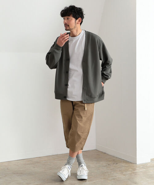 B:MING by BEAMS（ビーミングバイビームス）の「B:MING by BEAMS / ダブルフェイス 梨地 Vカーディガン(セットアップ対応)（カーディガン/ボレロ・メンズ・ネイビー/ブラウン系その他2/チャコールグレー・SMALL/MEDIUM/LARGE/X-LARGE）」の5枚目の写真