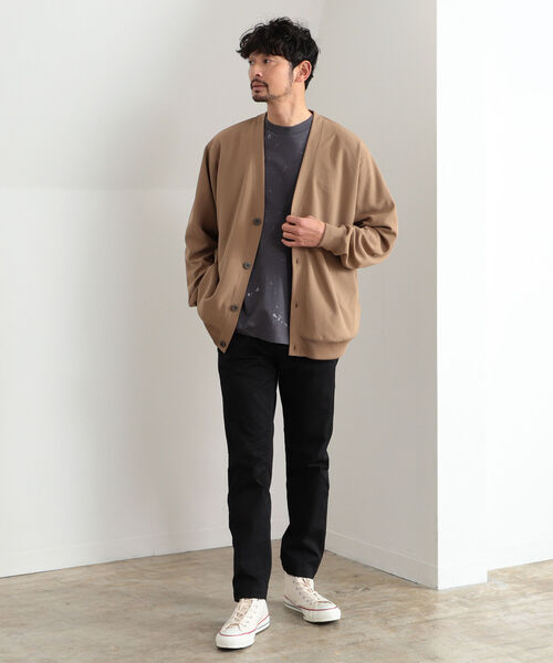 B:MING by BEAMS（ビーミングバイビームス）の「B:MING by BEAMS / ダブルフェイス 梨地 Vカーディガン(セットアップ対応)（カーディガン/ボレロ・メンズ・ネイビー/ブラウン系その他2/チャコールグレー・SMALL/MEDIUM/LARGE/X-LARGE）」の6枚目の写真