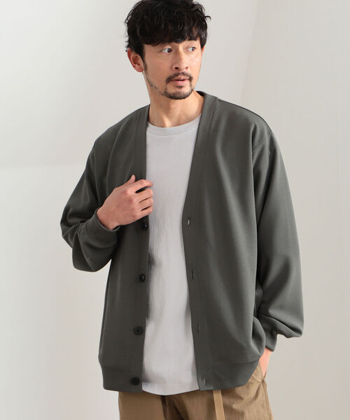 B:MING by BEAMS（ビーミングバイビームス）の「B:MING by BEAMS / ダブルフェイス 梨地 Vカーディガン(セットアップ対応)（カーディガン/ボレロ・メンズ・ネイビー/ブラウン系その他2/チャコールグレー・SMALL/MEDIUM/LARGE/X-LARGE）」の9枚目の写真