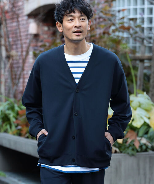 B:MING by BEAMS（ビーミングバイビームス）の「B:MING by BEAMS / ダブルフェイス 梨地 Vカーディガン(セットアップ対応)（カーディガン/ボレロ・メンズ・ネイビー/ブラウン系その他2/チャコールグレー・SMALL/MEDIUM/LARGE/X-LARGE）」の12枚目の写真