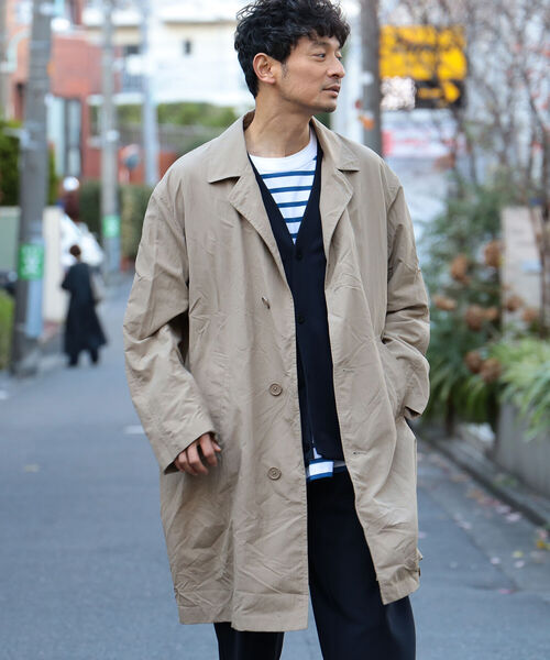 B:MING by BEAMS（ビーミングバイビームス）の「B:MING by BEAMS / ダブルフェイス 梨地 Vカーディガン(セットアップ対応)（カーディガン/ボレロ・メンズ・ネイビー/ブラウン系その他2/チャコールグレー・SMALL/MEDIUM/LARGE/X-LARGE）」の13枚目の写真