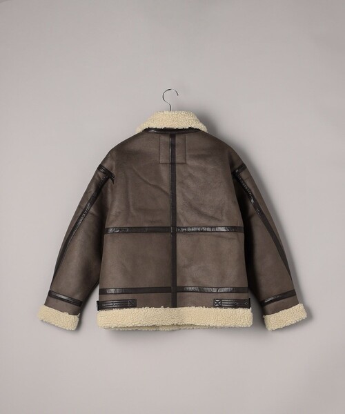 Alpha Industries（アルファインダストリーズ）の「【WEB限定】ALPHA/アルファ　W FAKEMOUTON　B-3/フェイクムートンB-3（その他アウター・レディース・ブラウン/ブラック・MEDIUM/SMALL）」の3枚目の写真