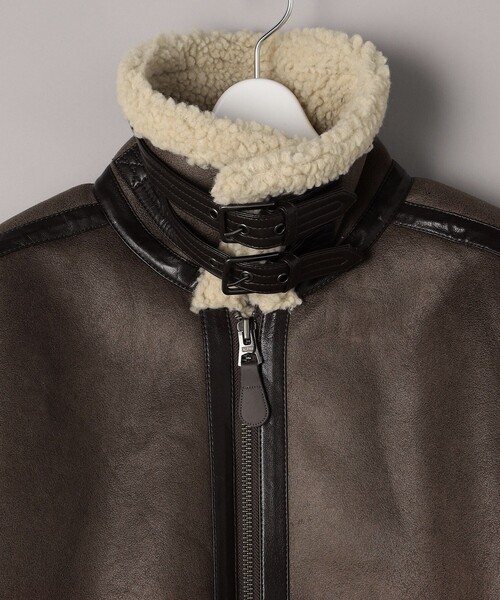 Alpha Industries（アルファインダストリーズ）の「【WEB限定】ALPHA/アルファ　W FAKEMOUTON　B-3/フェイクムートンB-3（その他アウター・レディース・ブラウン/ブラック・MEDIUM/SMALL）」の5枚目の写真