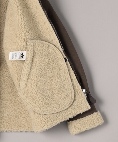 Alpha Industries（アルファインダストリーズ）の「【WEB限定】ALPHA/アルファ　W FAKEMOUTON　B-3/フェイクムートンB-3（その他アウター・レディース・ブラウン/ブラック・MEDIUM/SMALL）」の9枚目の写真