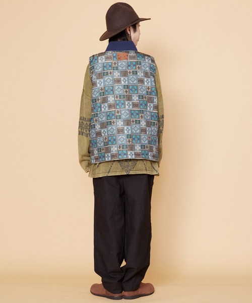 チャイハネ（チャイハネ）の「【チャイハネ】Amina×grn テリータMEN'Sベスト（ダウンベスト・メンズ・ベージュ/グレー/ブルー・FREE）」の12枚目の写真