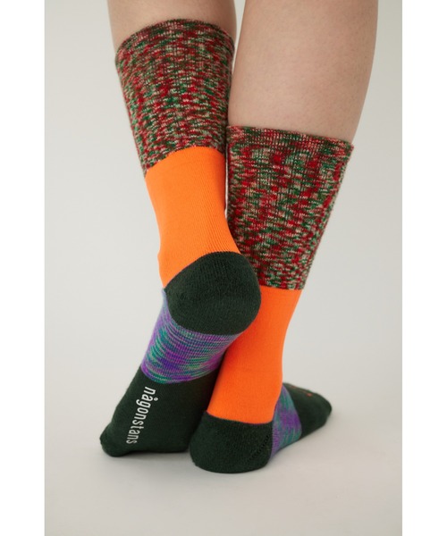 nagonstans ナゴンスタンス ソックス 靴下 nagonstans(ナゴンスタンス)｜Shape Socks/ソックス/Black の