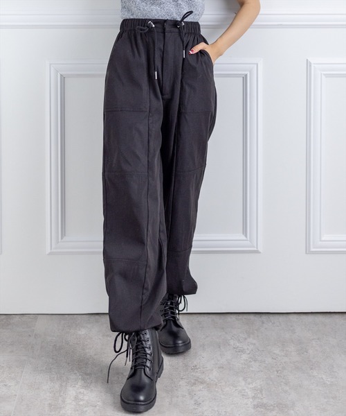 clear（クリア）の「カーゴパンツ（カーゴパンツ・レディース・カーキ/ブラック/ベージュ・F）」の2枚目の写真