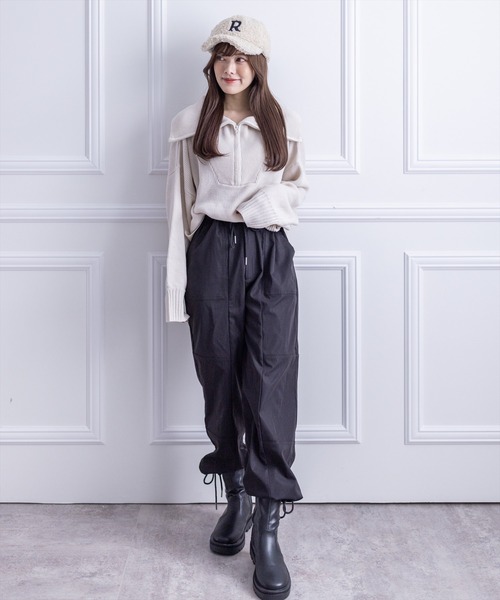 clear（クリア）の「カーゴパンツ（カーゴパンツ・レディース・カーキ/ブラック/ベージュ・F）」の12枚目の写真