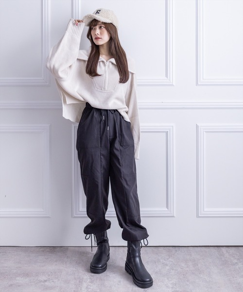 clear（クリア）の「カーゴパンツ（カーゴパンツ・レディース・カーキ/ブラック/ベージュ・F）」の14枚目の写真