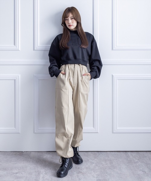 clear（クリア）の「カーゴパンツ（カーゴパンツ・レディース・カーキ/ブラック/ベージュ・F）」の18枚目の写真