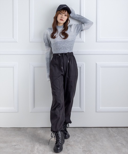 clear（クリア）の「カーゴパンツ（カーゴパンツ・レディース・カーキ/ブラック/ベージュ・F）」の10枚目の写真