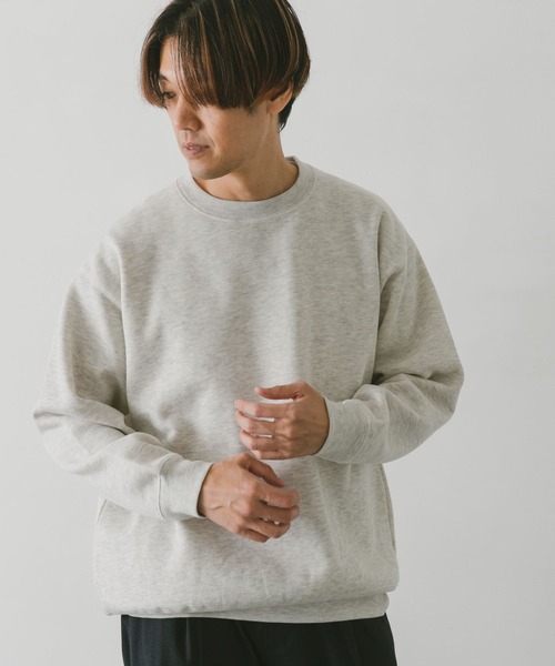 URBAN RESEARCH DOORS（アーバンリサーチドアーズ）の「裏起毛クルーネックスウェット（スウェット・メンズ・ネイビー/キャメル/グリーン/ホワイト系その他/グレー・X-LARGE/LARGE/MEDIUM）」の9枚目の写真