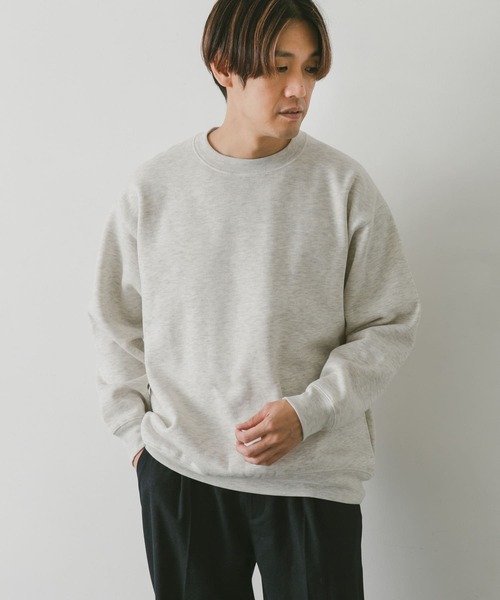 URBAN RESEARCH DOORS（アーバンリサーチドアーズ）の「裏起毛クルーネックスウェット（スウェット・メンズ・ネイビー/キャメル/グリーン/ホワイト系その他/グレー・X-LARGE/LARGE/MEDIUM）」の10枚目の写真