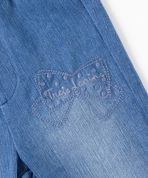 trois lapins kp（トロワラパンケーピー）の「ツイルニット デニムパンツ(100～160)（デニムパンツ・キッズ・ネイビー・140cm/160cm/100cm/120cm/150cm/130cm/110cm）」の6枚目の写真